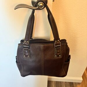 Vintage Fossil Dark Brown Shoulder Bag
